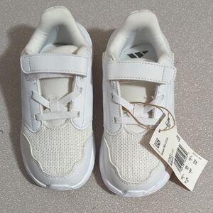 adidas Kids White Sneakers with Velcro New